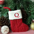 thumbnail image 1 of Calcetines de Navidad con letras del alfabeto, medias de punto de copo de nieve rojo, colgante de árbol de Navidad, decoraciones para el hogar, regalo de Navidad, 1 of 4