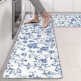 thumbnail image 2 of Kitchen Rugs Sets Of 2,Pioneer Flower Floral Print Pattern Anti Fatigue Kitchen Mat Rugs Non Slip Washable,Decorative Kitchen Floor Mats for Kitchen,Sink,Laundry,17"X47", 2 of 5