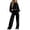 1Black, variant on Xijirk Women 2 Piece Sweatsuit Cropped Long Sleeve Crew Neck Sweatshirt and Wide Leg Drawstring Sweatpants Set for Loungewear Daily Casual Outfit,Pink,S