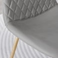 thumbnail image 6 of Furniturebox UK Corona Modern Adult Faux Leather Dining Side Chair, Gray (Set of 1), 6 of 6