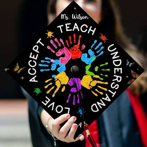 Customized Autism Awareness Graduation Cap, Personalized Cap Decoration For Graduation, Special Education Teacher Gift