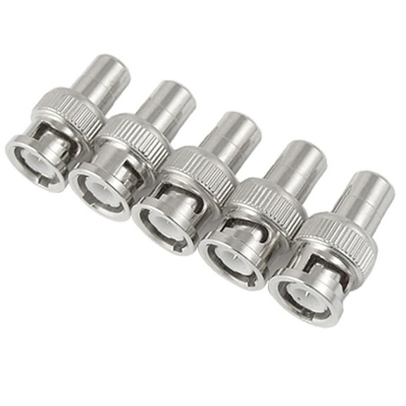 Unique Bargains Coaxial BNC Male to RCA Female RF Connector Adapter 5Pcs