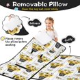 thumbnail image 3 of Sunflower and Bucket White Pattern Teens Toddler Nap Mat with Pillow, Sleeping Mat Bag for Preschool Daycare 59"x22", 3 of 6