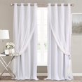 thumbnail image 1 of Cortinas SOFJAGETQ de doble capa opacas transparentes 132 x 244 cm, 1 of 8