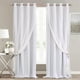 thumbnail image 1 of Cortinas SOFJAGETQ de doble capa, opacas, transparentes, 132 x 274 cm, 1 of 8