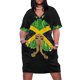thumbnail image 1 of Vestido holgado con bolsillo para mujer vestido negro con bandera de jamaiquina Reina melanina Afro vintage para graduación, 1 of 6