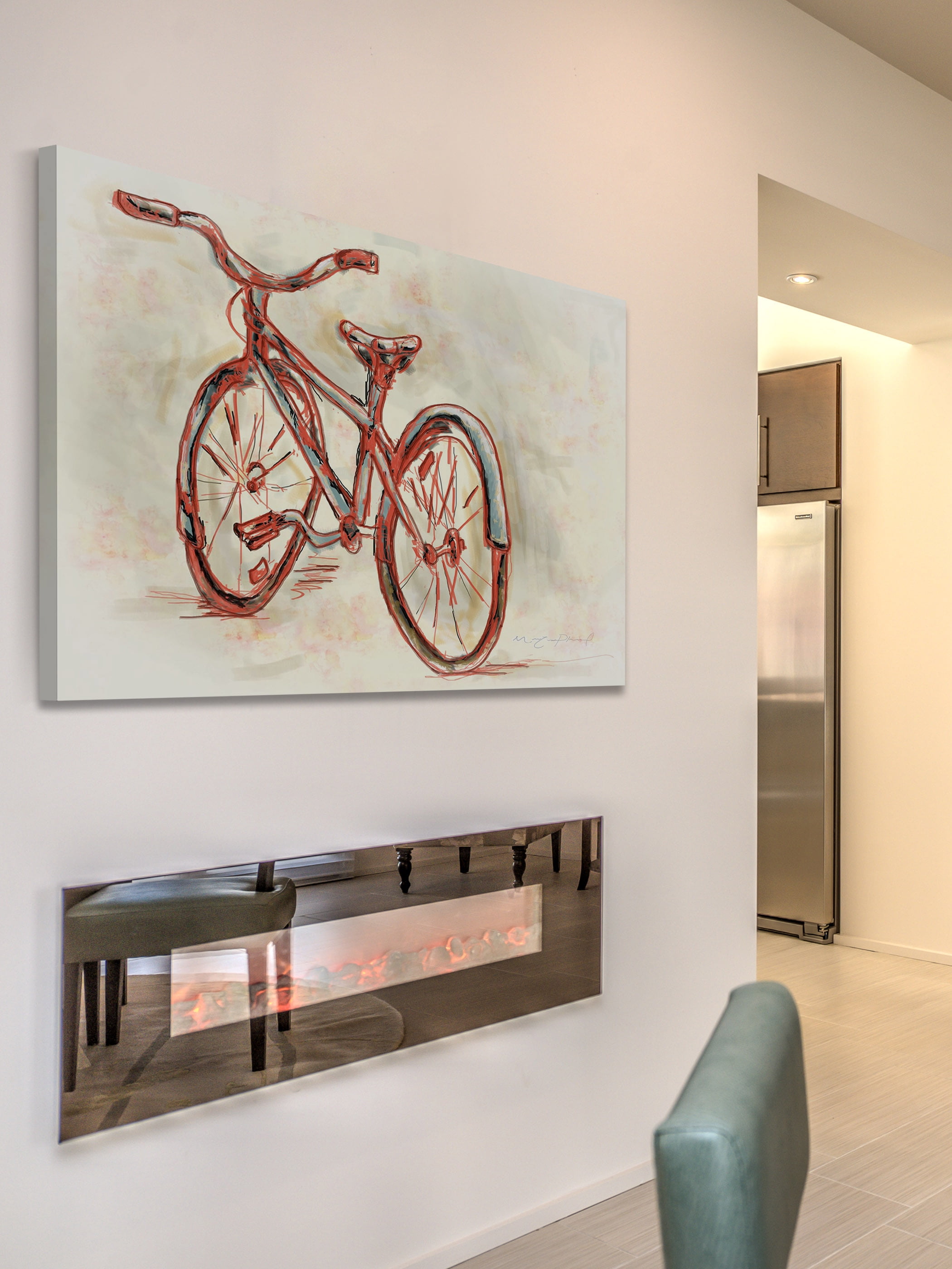 "Velo" Painting Print on Wrapped Canvas