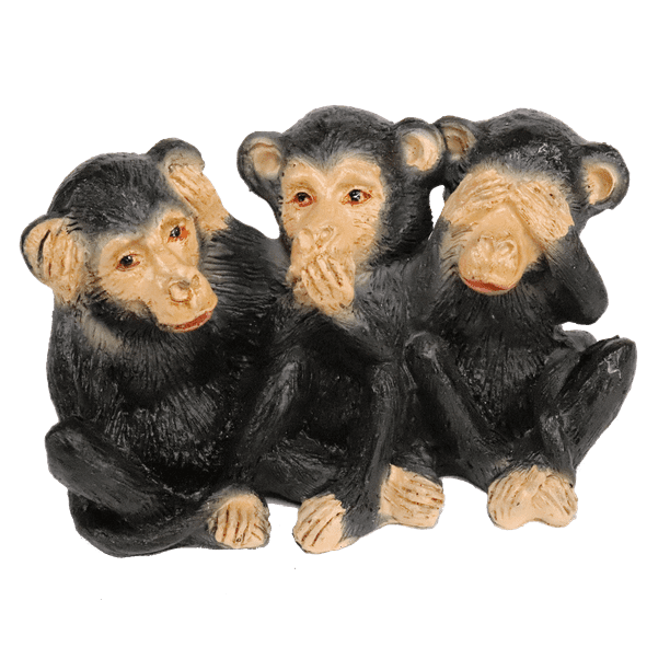 monkey see no evil hear no evil speak no evil figurines