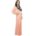 thumbnail image 2 of Bimba Women's Maxi Dress With Tassel With Scarf Boho Peach Summer Dresses-6, 2 of 5