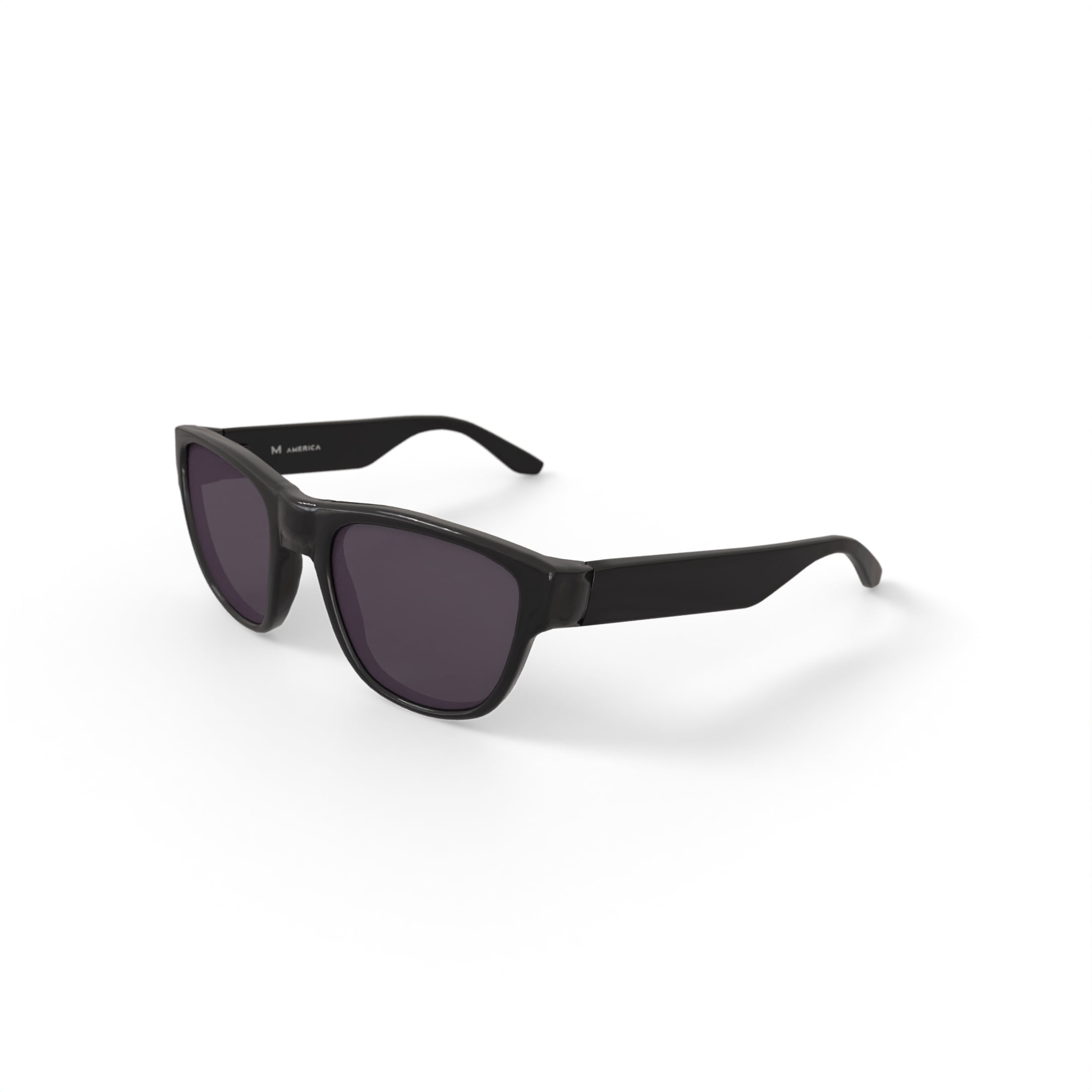 M aMerica Mens , Rx'able Fashion Plastic, Sunglasses, Dean Black, 57-19-140, Mudeasblk0057, 1 Pair