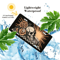 thumbnail image 4 of 1 Pcs 2D Flat License Plate Covers & Frames, Skull with Flowers For Decorative Front, Waterproof For Decoration Aluminum License Plate Covers & Frames Cover For Men Women, 12" X 6", 4 of 7
