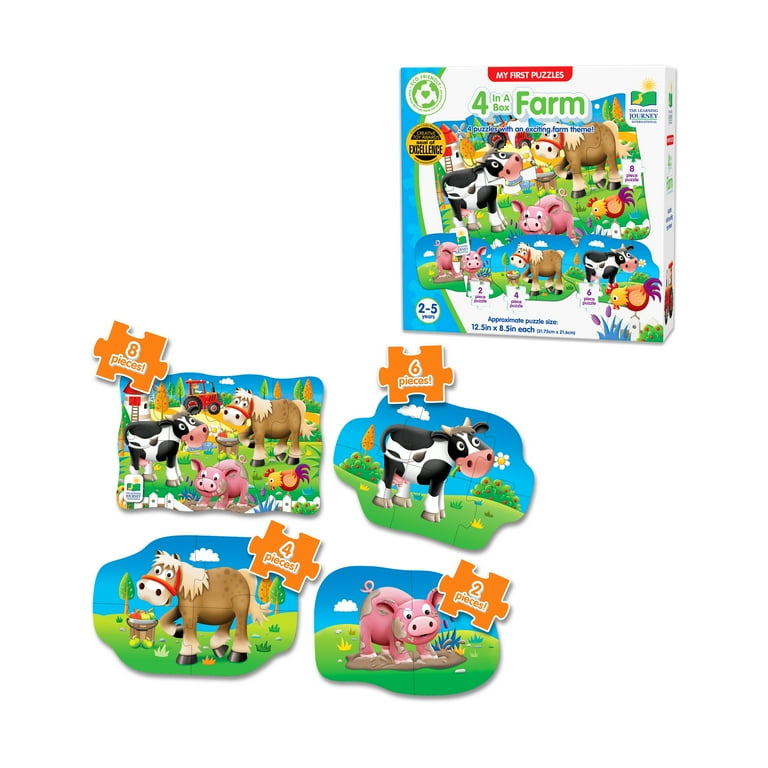 The Learning Journey My First Puzzle Set, 4-in-a-Box, Farm
