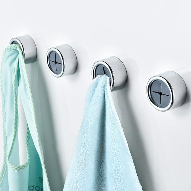 Amdohai Kitchen Towel Hooks Round Self Adhesive Dish Towel Holder Wall  Mount Hand Towel Hook Tea Towel Rack Hanger for Cabinet Door