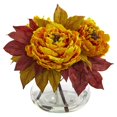thumbnail image 1 of Nearly Natural 1580-YL Peony Artificial Arrangement - Yellow, 1 of 1