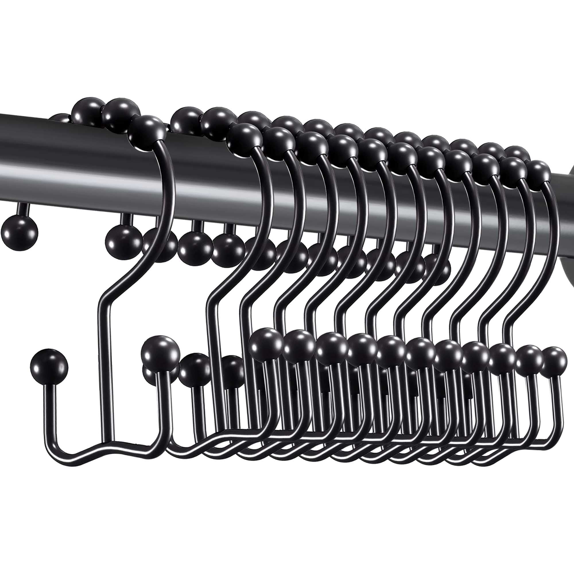 Siaomo Shower Curtain Rings Hooks, Premium Stainless Steel, Rustproof