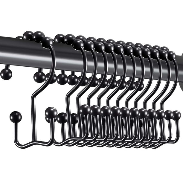 Siaomo Shower Curtain Rings Hooks, Premium Stainless Steel, Rustproof