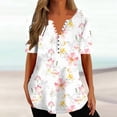 thumbnail image 3 of Gibobby Camisetas Mujer Manga Corta Camisas verano para mujer, camisetas manga corta con cuello en V estampado 2023, camisetas con estampado floral, tú(Rosa,CH), 3 of 4