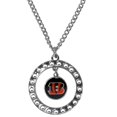 thumbnail image 1 of NFL Cleveland Browns Rhinestone Hoop Necklace, 1 of 3