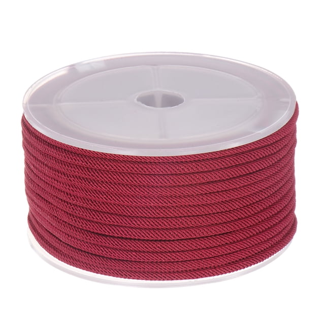 Cordón de nailon Unique Bargains 3mm x 32,8 pies Granate rojo