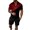 Red, variant on Vedolay Workout Short Set 2023 New Men Spring Summer Suit Print Shirt Short Set 2 Piece Shirt Mens Bathing Suit,Red M