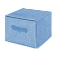 thumbnail image 1 of jesticaly Cotton Linen Hanging Closet Clothes Organizer Bag Foldable Shelves Rack Blue Drawer, 1 of 6