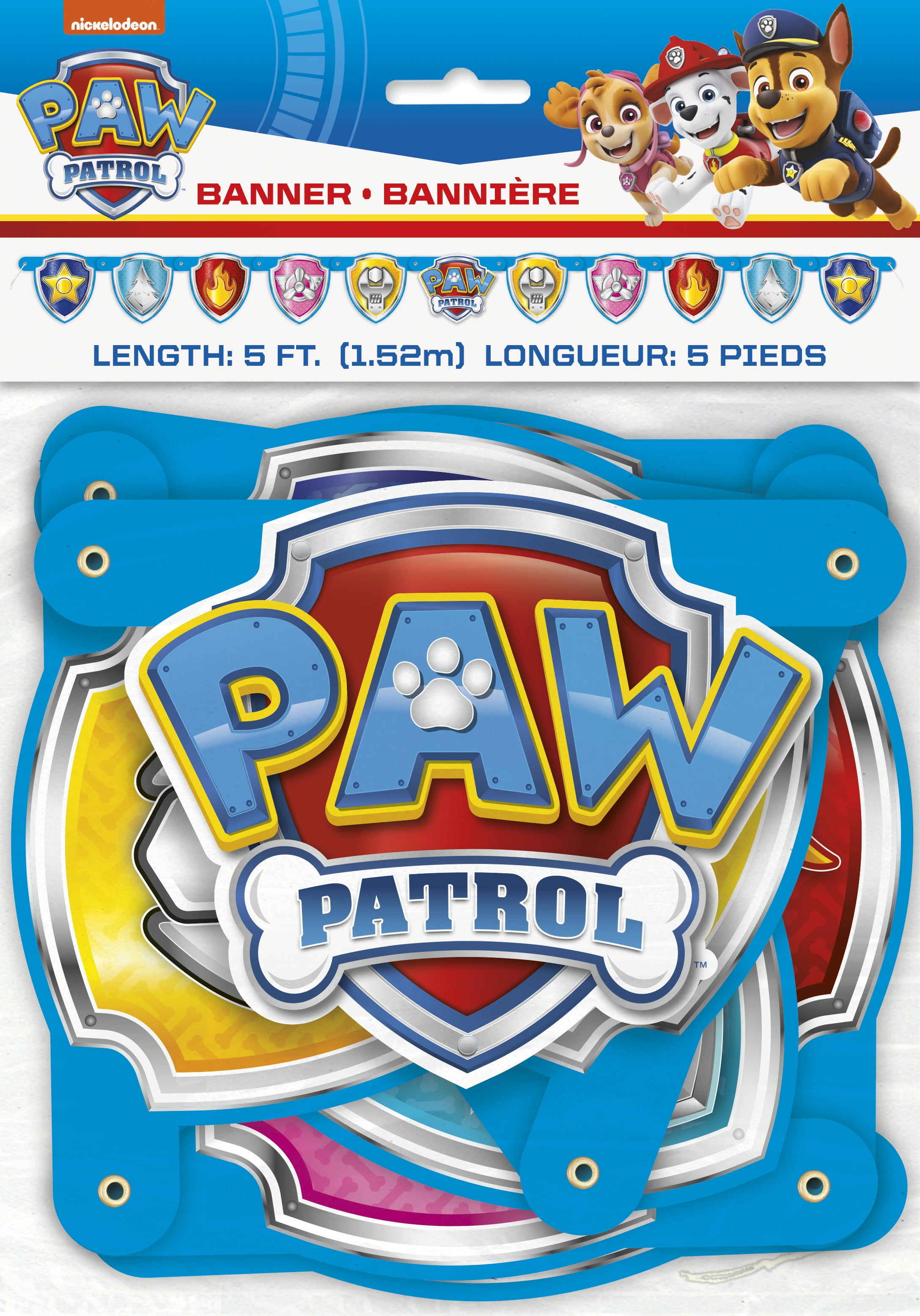 Paw Patrol Birthday Decorations and Party Supplies for 16 Guests - Balloons, Banner, Tablecover, Plates, Cups, Napkins, Button
