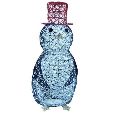 Brite Star Spun Glitter 50 Light LED Penguin Wireframe Sculpture Christmas Decoration