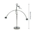 thumbnail image 2 of Creative Balance Ball Swing Weightlifting Iron Statue Ornament, Small Erect Kinetic Art Balance Tumbler Tabletop Decoration, 2 of 2
