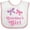 White and Pink, variant on Inktastic Grandma's Girl Grandchild Butterfly Girls Baby Bib