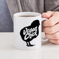 thumbnail image 4 of CafePress - Vegan Chick - 11 oz Ceramic Mug - Novelty Coffee Tea Cup, 4 of 4