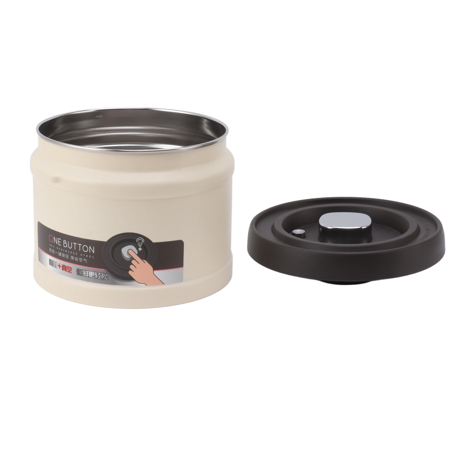 Food Storage Container, Vacuum Sealed Coffee Container Multipurpose 304