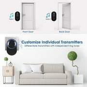 Sgokeen Outdoor Wireless Doorbell for Home Operating at 1300 feet(1 Plug in Receiver + 2 Transmitters)