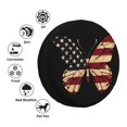 thumbnail image 4 of Balery Patriotic USA Butterfly Art Cubiertas para Neumáticos - Protector Resistente para Neumáticos de Camioneta, SUV, Remolque, Camper y RV-15 inch, 4 of 6