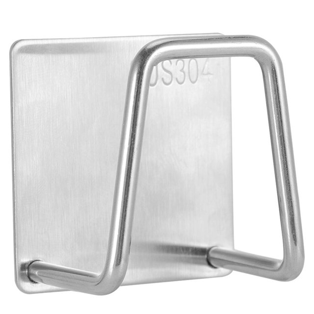Toystoory Soporte para esponjas de fregadero de acero inoxidable, organizador de bolas de alambre de tela, gancho, utensilios de cocina, estante, Plata