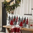 thumbnail image 3 of Christmas Pillow Covers 20x20 Inch Set of 2 Christmas Tree Decorative Throw Pillow Covers Winter Christmas Cushion Cases Decor for Home Couch Sofa, 3 of 6
