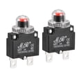 thumbnail image 1 of Unique Bargains Circuit Overload Protector 3A AC125/250V DC32V Push Button Thermal Circuit Breaker with Waterproof Caps 2pcs, 1 of 5