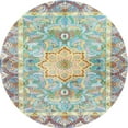 thumbnail image 1 of Ahgly Company Indoor Round Traditional Pink Medallion Area Rugs, 3' Round, 1 of 6