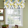 thumbnail image 5 of Yellow Geometric Valances for Windows, Middle Century Modern Abstract Art Light Filtering Kitchen Curtains, Rod Pocket Window Valance Curtains for Living Room Bedroom, 42" W x 18" L, 2 Panels, 5 of 9