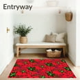 thumbnail image 3 of ODIKA 4' x 6' Machine Washable Non-Slip Area Rug, Boho leaf High Traffic Rug, Red, 642426, 3 of 7