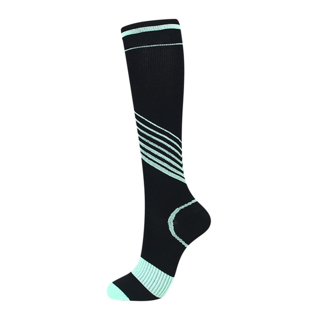 Outfmvch Bas de Compression, Bas de Ski Médias de Compresión Para Mujer Bas Rayés Bas Élastiques Bas de Soccer Bas de Compression Mollet Grand Femmes Bleu Ciel G