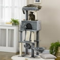 thumbnail image 2 of PawHut Cat Tree Tower for Indoor Cats Condo Scratch Post Grey 55", 2 of 10