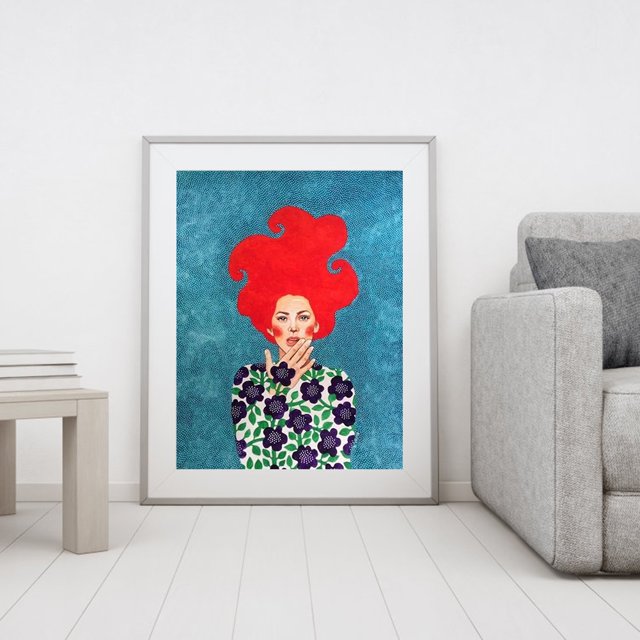 Cuadros Decorativos Pintura al óleo de bricolaje por números Redhead Girl Coded Acrylic Drawing Gifts (S576) Ndcxsfigh Nuevos Originales