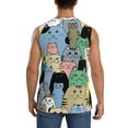 thumbnail image 4 of Balery Different Cats Camisetas sin mangas para hombre, absorbe la humedad y protege contra el mal olor.-XX-Large, 4 of 7