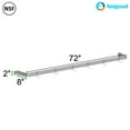thumbnail image 3 of 72 in. Wall-Mounted Stainless Steel Single-Line Pot Rack, 3 of 7