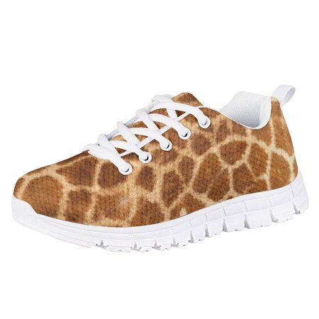 

Suhoaziia Kids Shoes Lightweight Breathable Rubber Lace Up Footwear for Girs Boys Novelty Leopard print Anti-Slip Casual Everyday Sneakers Size 2