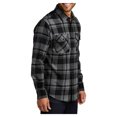 thumbnail image 4 of Mafoose Men's Button Down Regular Fit Long Sleeve Plaid Flannel Casual Shirt Grey/Black 2XL, 4 of 6