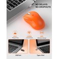 thumbnail image 2 of Wireless Mouse for Laptop, Ergonomic Silent Computer Mouse with USB & USB-C, 3 DPI 6 Buttons, Orange, 2 of 9