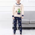 thumbnail image 2 of TOWED22 Toddler Baby Girl Boy Clothes Set 2 Piece Long Sleeve Sweatshirt Tops Elastic Waist Joggers Pants Funny Print Outfits Clothing(Beige,11-12 Y), 2 of 7