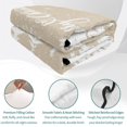 thumbnail image 4 of Quilts Twin XL Size Bedding Set, Christmas Trees Lightweight Quilted Comforter, Winter Xmas Snowflakes Pine Beige Brown Soft Reversible Bedspread Coverlet with Pillow Covers for All Season, 68" x 98", 4 of 9