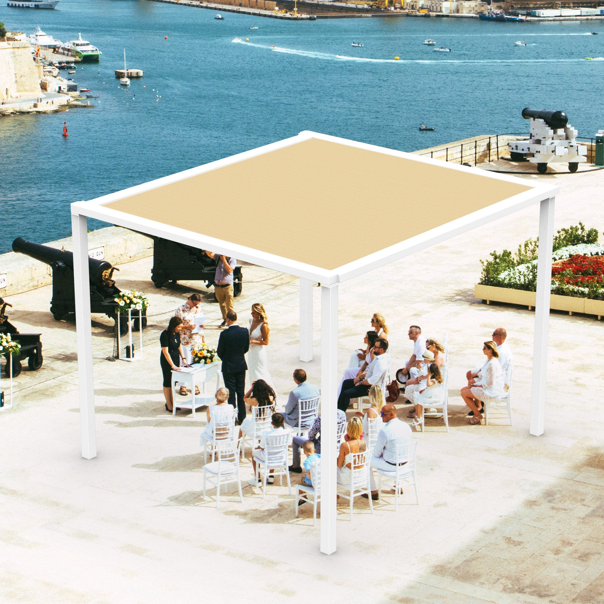 Shade Fabric Sun Shade Cloth Privacy Screen with Grommets for Patio Garden Pergola Cover Canopy 6x10 FT